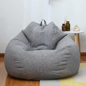 Large Small Lazy Sofas Cover Chairs Without Filler Linen Cloth Lounger Seat Bean Bag Pouf Puff Couch Tatami Living Room Beanbags (70x80cm)