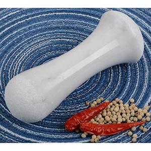 Tianman Marble Replacement Pestle 5.9" Length Polished, Use Pestle on Both Ends (Only Pestle Mortar Not Included) (Grey Marble Polished)