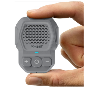 Mufoli Wearable Bluetooth Speaker, Wireless Portable Speakers, Waterproof Jobsite Speaker Up to 14 Hours Playtime, Clip Speaker Built-in Mic for Hands-Free Music/Calls, for Outdoors(Grey)
