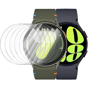 Landhoo 6 Pack for Samsung Galaxy Watch 7 6 5 4 44mm Screen Protector, Anti-Fog, Anti Scratch, Bubble Free HD Tempered Glass Protective Film for Galaxy Watch 44mm Accessories