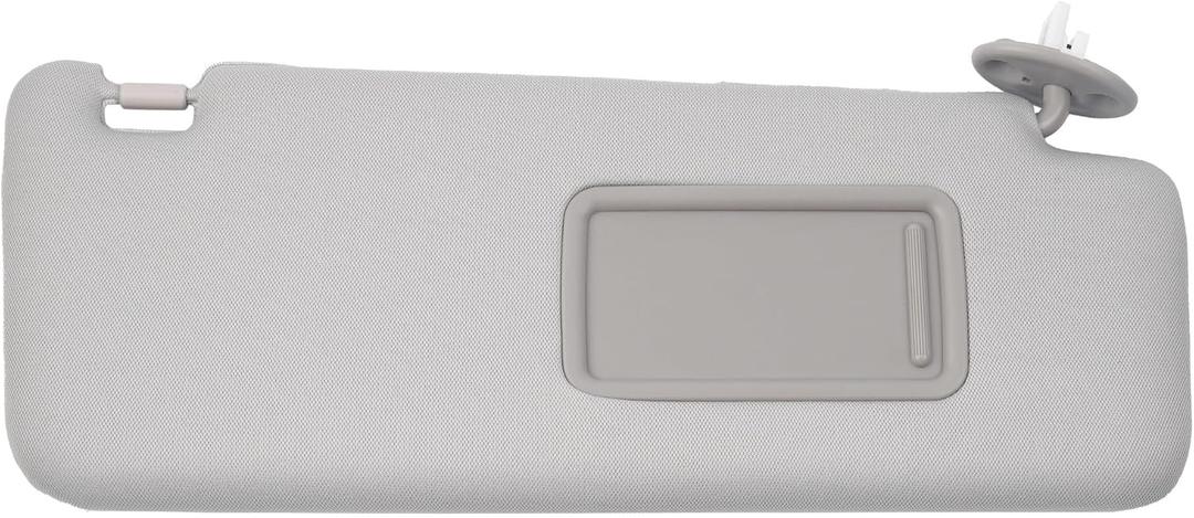 Dasbecan Front Right Passenger Side Sun Visor with Vanity Light Compatible with Toyota 4Runner 2010-2023 Replaces# 74310-35B01-B1 (Gray)
