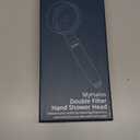 MyHalos Handheld Filtered Shower Head with Handheld Handle - High Pressure Shower Heads With Filter To Reduce Chlorine & Soften Water - Easy to Install Detachable Filtered Shower Head For Hard Water (Black)