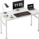 Need 47 inches Computer Desk Office Desk Folding Table with BIFMA Certification Computer Table Workstation, White AC5DW-120
