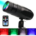 Latta Alvor Pinspot Spot Light with Remote Mini 15W RGBW LED Spotlight Spotlight Lights Stage Lighting for Mirror Ball Club DJ Disco Party Show Bar Club Wedding Adjustable Focal Length Black