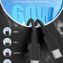 iPhone 16 15 Car Charger[Apple MFi Certified],40W Dual USB C Car Charge Adapter Fast Charging for iPhone16 15 Pro/16 15 Pro Max Plus,6FT USB C to USB C Cable for iPad Pro,Galaxy S24/S23-Black+White