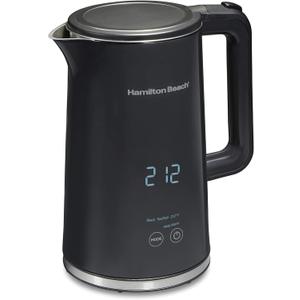 Hamilton Beach Digital Temperature Control Electric Tea Kettle, Hot Water Boiler & Heater 1.7L, 5 Preset Modes + Keep Warm, Fast Boil 1500 Watts, BPA Free, Cool-Touch Exterior, Black (41033) (1.8 Quarts)