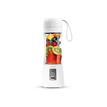 Portable Blender - Cordless 13oz. Personal Blender for Shakes and Smoothies, Licuadora, BPA Free, USB-C Rechargeable, Mini juicer for Travel, Leakproof, Juicer Cup, Ice Crush (White)