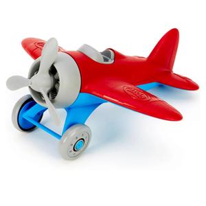 Green Toys Airplane, Red/Blue - Pretend Play, Motor Skills, Kids Flying Toy Vehicle. No BPA, phthalates, PVC. Dishwasher Safe, Recycled Plastic, Made in USA.