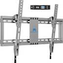 Mounting Dream TV Wall Mount for Most 37-75 Inch Televisions, Universal Tilt TV Mount Fits 16", 18", 24" Studs, Max VESA 600x400mm, 132lbs, Low Profile Flat Wall Mount Bracket, MD2968-LK (Silver Grey)