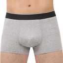 Mens Washable Incontinence Protective Underwear Reusable Bladder Leak Protection Boxer Brief 60 ml Absorbency 1 Pack (Gray, XL)