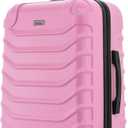 InUSA ENDURANCE Luggage with Spinner Wheels | Durable Lightweight Hardside Suitcase, Spacious Travel Bag with Handle and Trolley | 24-Inch Medium Checked Luggage | Pink