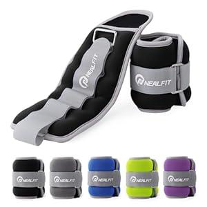 Ankle Weights for Men Women Kids, Leg Arm Wrist Weights with Adjustable Strap for Running, Gymnastics, Aerobics, Gym, Fitness, 1 lb x 2 (2LB Pair)