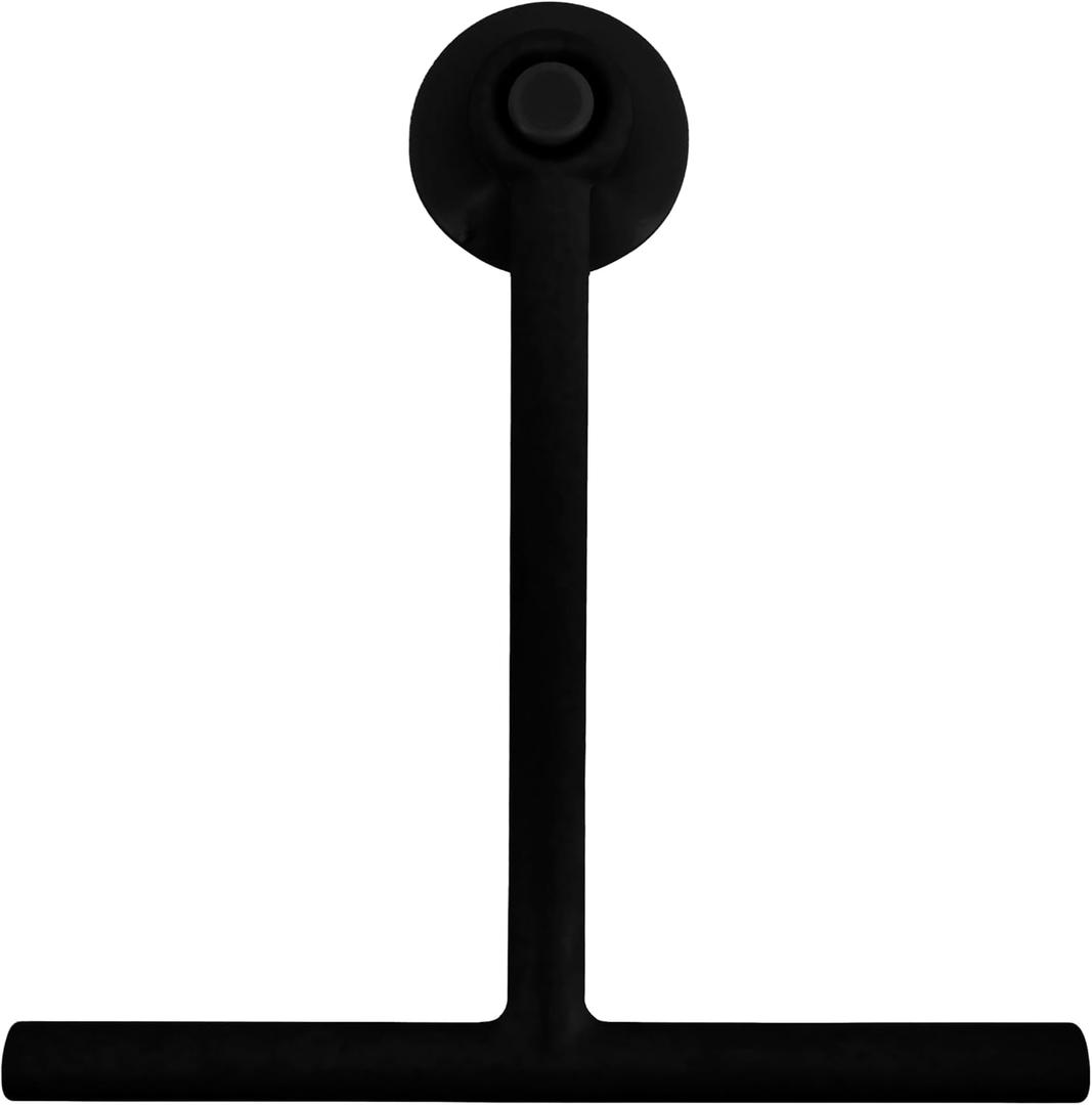 Splash Home Shower Squeegee for Glass Doors - Black Bathroom Squeegee with Suction Hook, Glass Shower Door Squeegee for Streak-Free Cleaning, Shower Wiper for Glass Doors and Tiles, 8.5" Wide Blade