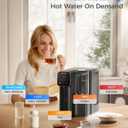 Waterdrop M6H Instant Hot Reverse Osmosis System Countertop Water Filter, 7-Stage, 3:1 Pure to Drain, Hot Water Dispenser with 5 Temperature Options, RO System with Glass Pitcher