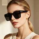 Trendy Sunglasses for Women Men Driving Square Frame UV Protection