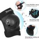 BOSONER Kids/Youth Knee Pad Elbow Pads for Roller Skates Cycling BMX Bike Skateboard Inline Rollerblading, Skating Skatings Scooter Riding Sports