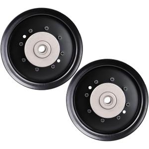 Flat Idler Pulley for AYP Husqvarna 2748GLS GT52XLS LGT2554 LGT2654 LSZ4622 2754GLS RZ4219 RZ5424 RZ4621 RZ5424 RZ5426 TS342 532197380 532196104 196104 2 Pack