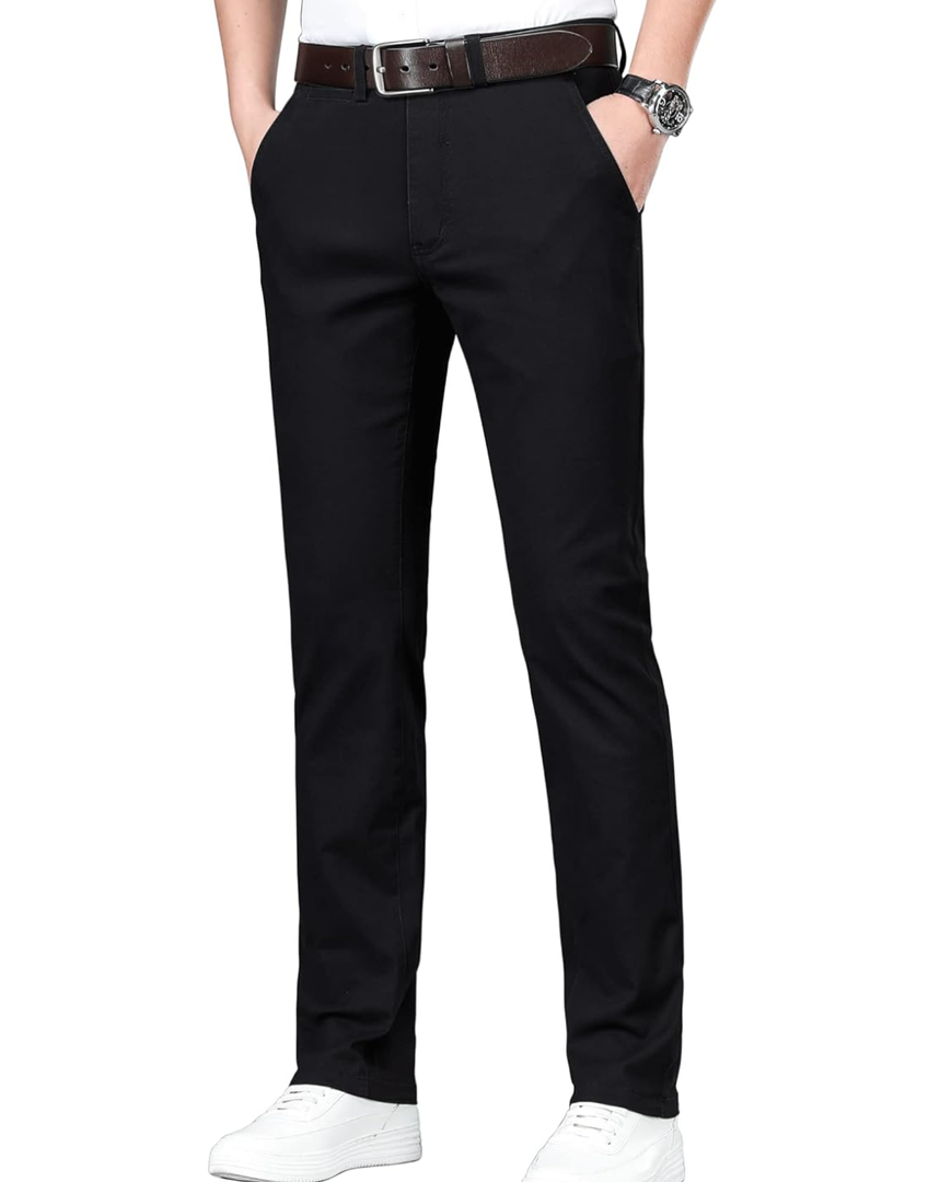 ESSYSHE Men’s Slim Fit Chino Pants Stretch Casual Khaki Pants for Men 32W x 30L