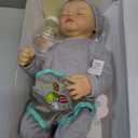 JIZHI Lifelike Reborn Baby Dolls - 17 Inch Realistic Newborn Baby Doll Real Life Realistic Baby Dolls Poseable Body Sleeping Baby Boy with Feeding Kit for Children 3+