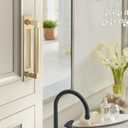 3 x Amerock Medora 5-1/16 inch (128mm) Center-to-Center Rectangle Golden Champagne Cabinet Pull Backplate, BP37783BBZ