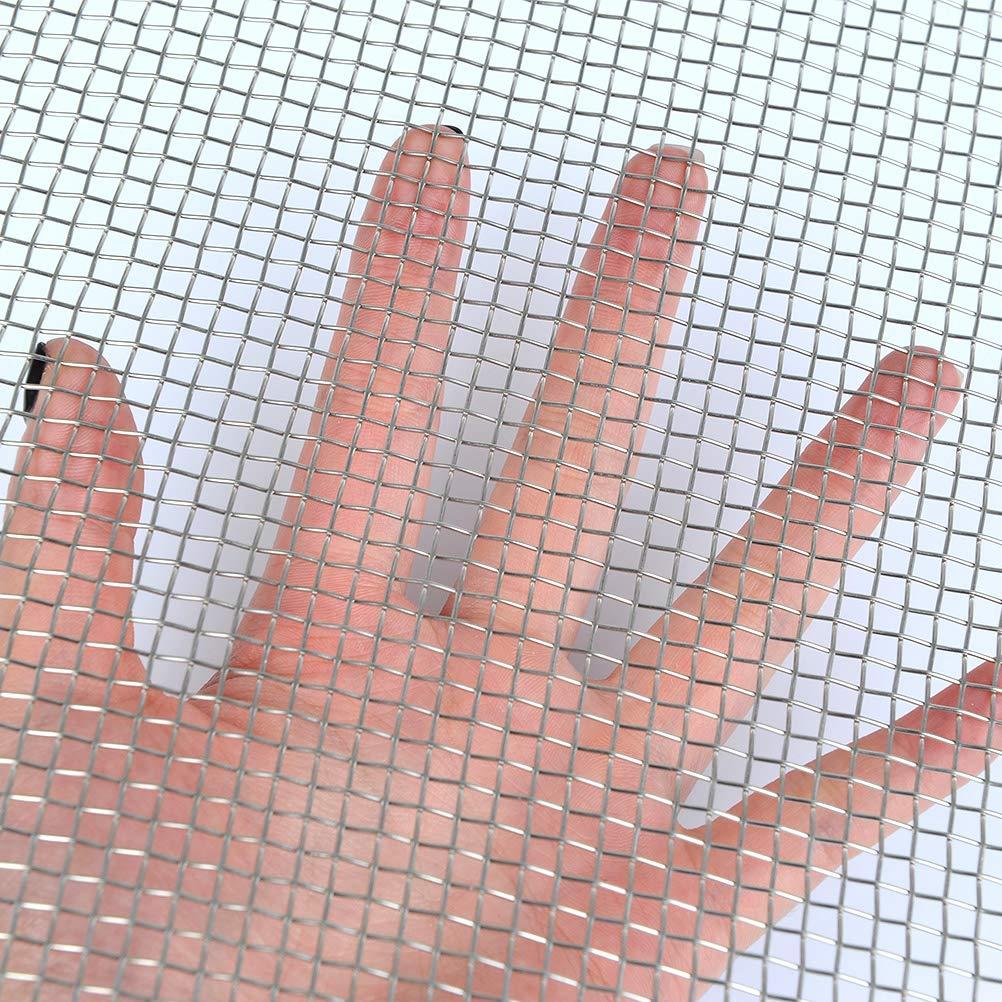 TIMESETL 304 Stainless Steel Woven Wire 5 Mesh - 11.75"X23.5" (30cmX60cm) - Metal Security Guard Garden Screen Cabinets Mesh