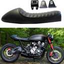 Black Vintage Cafe Racer Hump Seat Retro Saddle For CB 350 CB400 CB500 CB550 CB750