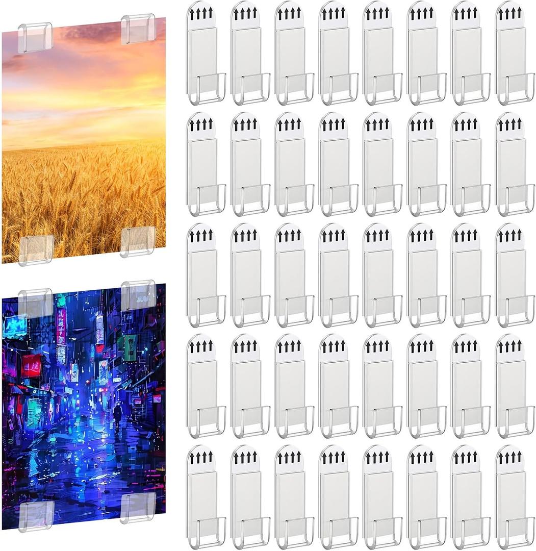 80 Pcs Comic Book Wall Display Clear Floating Display Shelves Comic Book Frame Holder Comic Book Display Wall, Invisible, No Screws Self Adhesive