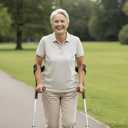 PEPE Mobility Forearm Crutches for Adults (x2 Units) Open Cuff, Adjustable Height, Aluminium, Lightweight Elbow Crutches, Made in Europe