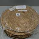 Defined Deco Woven Placemats Set of 10,12" Round Rattan Placemats,Natural Hand-Woven Water Hyacinth Placemats,Farmhouse Weave Place Mats,Rustic Braided Wicker Table Mats for Dining Table,Home,Wedding.