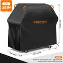 Grill Cover for Outdoor Grill, Universal Fit Oxford Waterproof BBQ Cover for Outside, Anti-UV Barbecue Gas Cover with Adjustable Hem for Weber, Nexgrill, Expert Grill and More (53" - 58")