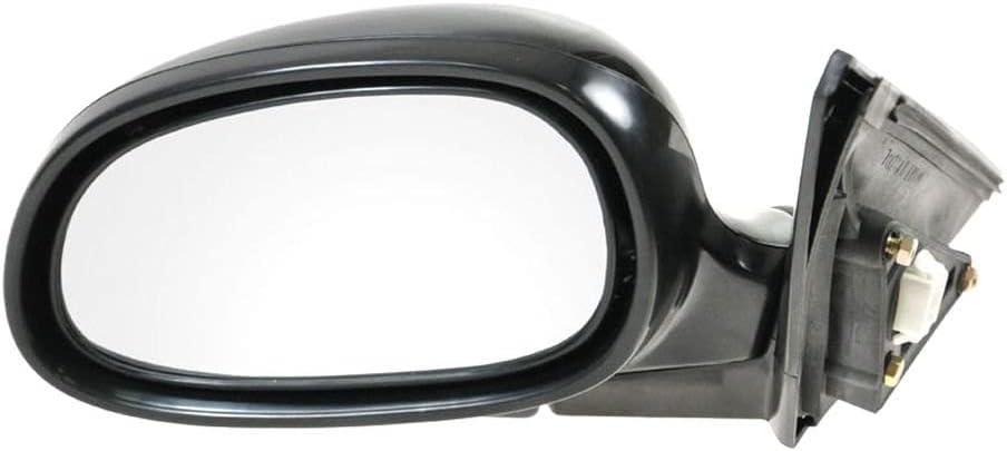 TRQ Driver Side Power Mirror Smooth Black Paint to Match Compatible with 1992-1995 Honda Civic Sedan HO1320113