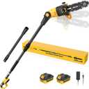 ZEGJAW Pole Saw, 8-Inch Cordless Pole Saw for Tree Trimming, 15-FT Max Reach, 16ft/s Cutting Speed, Auto Oiling, Tool-Less Electric Pole Saws, Tree Trimmer with 2x3.0Ah Battery & Charger