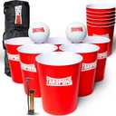 YardPong Giant Yard Pong and Basketball Game with 12 Buckets, 2 Balls, Carrying Bag, and Air Pump Outdoor Game for Lawn, Backyard, Beach, and Family Fun
