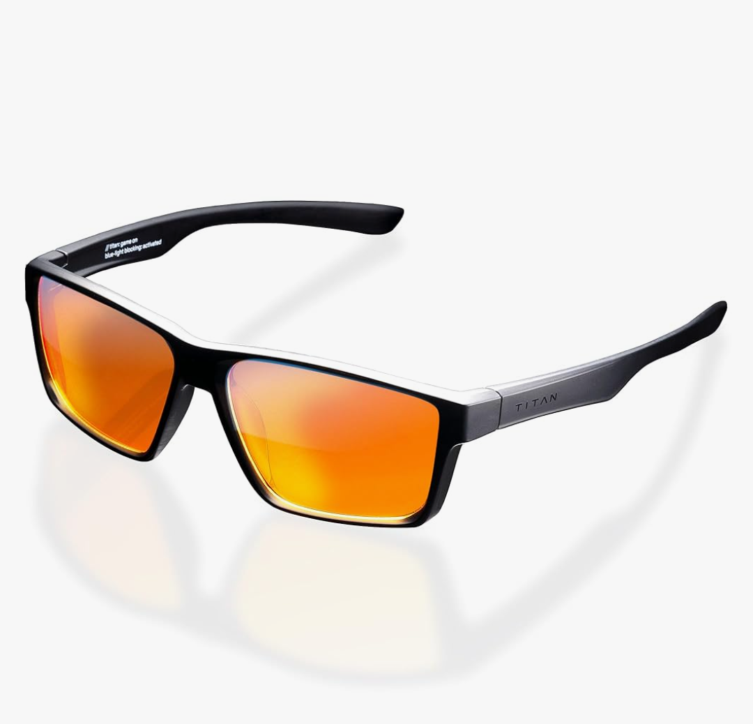 Titan Gaming Glasses, Anti Blue Light Glasses Men, UV400 Protection Blue Light Blocking Glasses for Computer Eye Strain