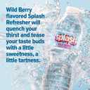 SPLASH REFRESHER Flavored Water Bottles, Wild Berry Flavor - 6-Pack, 16.9 Fl Oz - Refreshing Flavored Bottled Water with Electrolytes - Zero Sugar & Zero Calories