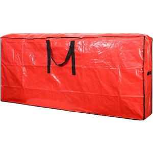 Sattiyrch Christmas Tree Storage Bag - Fits Up to 9 ft Holiday Xmas Disassembled Trees with Durable Reinforced Handles & Dual Zipper - Waterproof Material Protects from Dust,Moisture (Red)
