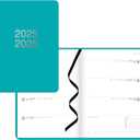 Letts of London Dazzle Academic Weekly/Monthly Planner, August 2025 to July 2026, Week-to-View, Sewn Binding, Multilingual, A5 Size, 8.25" x 5.875", Turquoise (C030613-26)