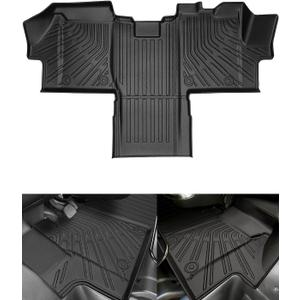 Icyhaws Car Floor Mats for Dodge Ram Promaster Van 1500/2500/3500 (2018-2025), All Weather Protection Custom Waterproof TPE Rubber Floor Liner Set, 1st Front Row Interior Vehicle Accessories, Black