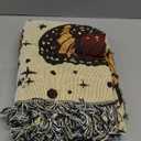 Boho Throw Blanket Reversible Cotton Bohemian Tapestry Hippie Room Decor Double Sided (Month Moth Print 50"x60")