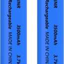 2 Packs 18650 Rechargeable Battery 3.7V 3500mAh 18650 Flat Top Battery for Headlights etc