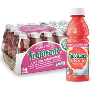 Tropicana Ruby Red Grapefruit Juice, 10 Ounce (Pack of 24) BBD 10/15/2026