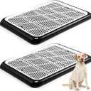 Mifoci 2 Pcs Dog Pee Pad Holder Potty Tray Portable Dog Litter Box Toilet Training for Indoor Outdoor Small Medium Large Pet Puppy(25.6 x 18.9 Inch)