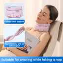 Velpeau Fashion Neck Brace for Sleeping -Soft Cervical Collar for Snooze, Anti Snoring, Sleep Apnea, Foam Wraps Keep Vertebrae Stable Relief Pain and Support for Women & Men (Pink, M: 11.5-14 inch)