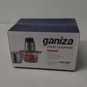 GANIZA Food Processors, Electric Food Chopper with Meat Grinder & Vegetable Chopper - 2 Bowls (8 Cup+8 Cup) with Powerful 450W Copper Motor - Includes 2 Sets of Bi-Level Blades for Fruits/Meat/Nuts (Black)