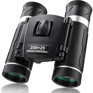 200x25 Compact Binoculars for Adults and Kids, High Powered Mini Pocket Binoculars, Waterproof Small Binoculars for Bird Watching, Hunting, Concert, Theater, Opera, Traveling, Sightseeing