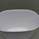 iDesign Slim Plastic Bathroom Trash Can, Small Garbage Bin for Bedroom, Office, Desk, Dorm, White