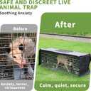 Live Animal Trap Cage with Cover, Cat Trap for Stray Cats 32 Inch Heavy Duty Folding Skunk Traps with Real Door for Raccoons, Opossums, Groundhogs, Skunks, Feral Cats, Squirrels-(32 x 10 x 12 inches)