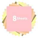 AHIJOY Pastel HTV Heat Transfer Vinyl 12" X 10" Assorted Pastel Iron On Vinyl Sheets for T Shirt Garment Fabric Clothing, 8 Sheets