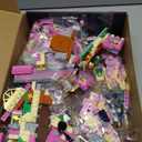 Pink Estate House Building Set with Lights, 3 Style Pinkspire Construction Model with Car Fountain, 1815 PCS Friends Villa Castle Building Block Kit Home Decor, Gift for Adults Boys Girls 8-12+