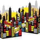 Outus 24 Pcs Hero Party Favor Box Birthday Decorations Colorful Theme Candy Treat Boxes Cardboard Goodies Present Cookies Popcorn Boxes for Kids Baby Shower Parties Carnival Supplies